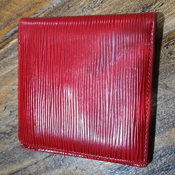 LOUIS VUITTON EMILIE  EPI LEATHER RED WALLET MEN'S - Picture 5 of 11